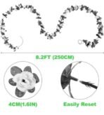 VRB Dec 1 Pcs Artificial Flowers Vine Silk Roses Garland Fake (6 ft Long) Flowers Silk Roses Garland for Wedding Decorations Diwali/Ganpati/Christmas Garden Wall Valentine (White Rose Garland) - Fast Shipping to USA & Canada - Image 2