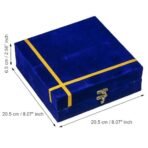 Webelkart Silver Plated Swastik Pooja Thali Set with Velvet Box for Diwali Poojan/Pooja Room/Diwali Gifting |ReturnGift,Thali Set for Puja (Gold) - Fast Shipping to USA & Canada - Image 3