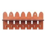 Sehaz Artworks GardenFence-Brown-KeyHolder Wooden Key Holder (7 Hooks) - Fast Shipping to USA & Canada - Image 2