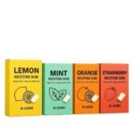 Nicotine Gum Combo Pack ? All 4 Flavors (Lemon, Mint, Orange & Strawberry) | 40 Gums Total | Quit Smoking Aid | Stay Fresh, Stay Smoke-Free | Sugar-Free Nicotine - Fast Shipping to USA & Canada