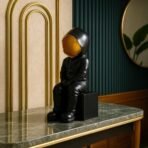 Xtore Modern Abstract Black and Gold Figurine | Resin Home Decor Accent | Unique Art Piece for Living Room, Office, or Gallery | Contemporary and Thought - Provoking Design - Fast Shipping to USA & Canada - Image 2