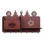 Sehaz Artworks Key Holder for Home | Key Hanger | Key Stand | Key Holders for Wall (7 Hooks, MDF Brown) - Fast Shipping to USA & Canada - Image 2