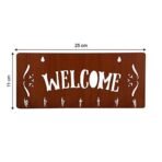 Sehaz Artworks Wooden Key Holder for Wall Slylish with 7 Hooks for Keys | Small_Welcome Design Key Stand for Home Decor Wall Decor Wall Room Decor Keys Stand - Fast Shipping to USA & Canada - Image 4