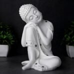 Global Grabbers New Buddha Statue showpiece Idol Home Decor Items for Living Room and Gifts (White) - Fast Shipping to USA, Canada & India - Image 2
