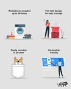 Xtore N95 FDA CE Certified Anti pollution Cotton Reusable Washable without valve Unisex Cloth Mask (Black, Pack of 3) - Fast Shipping to USA & Canada - Image 5