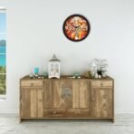 Xtore Hanuman Ji Modern Versatile Minimal Wall Clock | Stylish Timepiece | Beautiful Round Dial | for Home, Office - Black - Fast Shipping to USA & Canada - Image 3