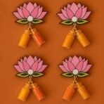 CraftVatika Haldi Kumkum Return Gifts in Bulk Festive Decor, Pasupu Haldi Bottle Lotus Cutout, Thamboolam Return Gifts for Wedding, Pooja, Rakhi, Navratri Diwali Gift for Family and Friends (15 Pcs) - Fast Shipping to USA & Canada - Image 3