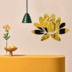 Xtore Lotus Shape Wall Mirror for Home Decor (Pack of 1, Golden) - Fast Shipping to USA & Canada - Image 3