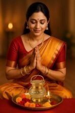 Brass Gangajal Kalash, Traditional Engraved Golden Lota with Lid, Religious Pooja Vessel, 8cm Height, Decorative Handle, Indoor Use, Antique Style - Fast Shipping to USA & Canada - Image 5