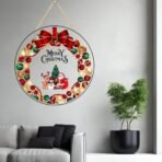 Webelkart Antique Merry Christmas Printed Wall Hanging/Front Door Hanging for Home and Christmas Decorations Items Christams Hanging (10" inches) - Fast Shipping to USA & Canada - Image 2