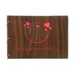Sehaz Artworks HappyAni Scrapbook Photo Albums For 4x6 and 5x7 Photos For Baby Birthdays, Couples Husband Wife Wedding Anniversary Gift (30 Cm X 21 Cm X 4 Cm, Brown) - Fast Shipping to USA & Canada - Image 2