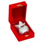 Webelkart Antique Sliver Plated Pooja Kalash with Coconut for Pooja Decor with Red Velvet Box/Swastik Kalash for Puja Temple/Diwali Gift Item/mangal Kalash (5" inches) - Fast Shipping to USA & Canada - Image 4