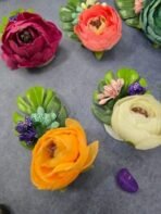 VRB Dec Plastic 12 Pcs Handmade Flower For Gift Packing,Wedding Trousseau Packing,Gift Packing,Flowers,Flower Bunch For Hamper,Tray,Gift Decor.(Multicolor) (12 Pcs - Design 7) - Fast Shipping to USA & Canada - Image 3