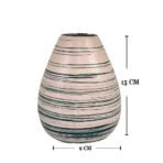 Xtore Marbled Ceramic VASE with Green Striped Pattern for Home Decor (Pack of 1, Green and Cream) - Fast Shipping to USA & Canada - Image 4