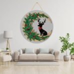 Webelkart Merry Christmas Wooden Printed Wall Hanging Ornaments for Christmas and Home Decor| Gifts Item for Home Decoration Ornaments (10" Inches) - Fast Shipping to USA & Canada - Image 3