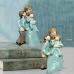 Xtore Beautiful Hand Painted Medium Size Resin Miother and Child Statue (Pack of 1, Multicolor) - Fast Shipping to USA & Canada - Image 2