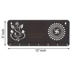 Webelkart Premium Home is Our Happy Place Wooden Key Holder for Home and Office Decor - 12 Inches (7 Hooks, Brown) - Fast Shipping to USA & Canada - Image 4