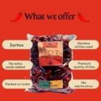 Indiana Organic Mathania Whole Red Chili - 400 gram | Rajasthani Mathania Whole Mirch, Sabut lal mirch, Stemless, 400 gram (vaccum packed air tight) - Fast Shipping to USA & Canada - Image 5