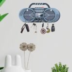 Webelkart Antique Wood HD UV Printed Radio Shaped Key Holder for Home/Office Decor,Key Chain Holder for Wall Decor,Key Stand for Home,Key Hanger (12" X 5.5" Inches) - Fast Shipping to USA & Canada - Image 2