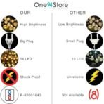 One94Store Crystal Ball String Lights - 14 LED, 3 Meter Warm White - Decorative Waterproof Fairy Lights for Indoor/Outdoor, Garden, Diwali, Christmas, Wedding, Party & Festival Decoration Pack of 1 - Fast Shipping to USA & Canada - Image 4