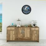 Xtore Ganesh Ji Modern Versatile Minimal Wall Clock | Stylish Timepiece | Beautiful Round Dial | for Home, Office - Black - Fast Shipping to USA & Canada - Image 5