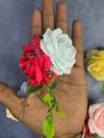 VRB Dec 6 pcs Handmade Flower for Gift Packing,Wedding Trousseau Packing,Gift Packing,Flowers,Flower Bunch for Hamper,Tray,Gift Decor.(Multicolor) (6 Pcs - Design 5) - Fast Shipping to USA & Canada - Image 2