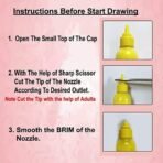 CraftVatika Rangoli Colour Powder Tube Kit Diwali Decoration Items Bottles Tool Floor Art Rang for Home Navratri Pongal Pooja Mandir Decor (Set of 10) - Fast Shipping to USA & Canada - Image 3