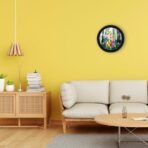 Xtore Radhe Krishna Modern Elegant Minimal Wall Clock | Ergonomic Design | Beautiful Round Dial | for Home, Office - Black - Fast Shipping to USA & Canada - Image 5