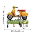 Webelkart Premium Scooter Shape and Life is A Journey Wooden Printed Key Holder for Home and Office Decor- Home Decor Items for Wall (Multi, 10 x 10 inches) - Fast Shipping to USA & Canada - Image 3