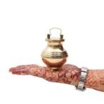 Brass Kamandal | Gangajali | Kalash | Lota | With Lid for Gangajal | Holy Water Pot For Temple & Home and All Poojas, Rituals, Ceremonies (Capacity :100ml | Size :7.5cm | Weight :97gm Approxe) - Fast Shipping to USA & Canada - Image 5