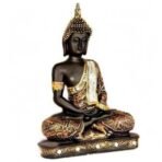 Global Grabbers New 25 Centimetre Meditating Sitting Buddha Statue showpiece Idol Home Decoration Items for Living Room Decor and Gifts (Copper Black) - Fast Shipping to USA, Canada & India - Image 3