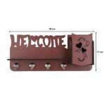 Sehaz Artworks Decorative Wall Shelves for Keys Right-Welcome-WS Big Key Holder Key Rack Key Hanger|Wall Mount Wooden Shelves - Fast Shipping to USA & Canada - Image 3