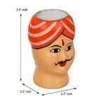 Webelkart Premium Handmade Kaka Kaki | Seth Sethani | Raja Rani Rajasthani Couple Tealight Candle Holder for Home | Kaka kaki face Tealight Holder for Diwali Decoration, Paper - Fast Shipping to USA & Canada - Image 4