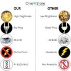 One94Store 36 Flower LED Curtain String Lights - 12 Meter Silicon Flower Fairy Lights for Window, Festival, Diwali, Christmas, Wedding, Party & Home Decoration (Made in India, Warm White) - Fast Shipping to USA & Canada - Image 5