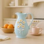 Xtore Modern Decorative Ceramic Vase with Handle for Home Decoration (Pack of 1, Sky) - Fast Shipping to USA & Canada - Image 4