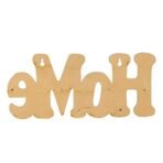 JaipurCrafts "Home" Designer Wood Key Holder (30.48 cm x 13 cm x 0.4 cm) Pack of 7 Hooks, Brown - Fast Shipping to USA & Canada - Image 4