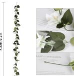 VRB Dec 1 Pcs (7 FT) Artificial Bougainvillea Flower Vine Garlands Hanging Artificial Flowers for Decoration(6 ft Long) for Wedding Diwali/Ganpati/Christmas (1 Pcs White Bougainvillea Garland) - Fast Shipping to USA & Canada - Image 2