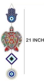Xtore Decorative Wall Art MDF Wooden Hanger for Living Room | Bedroom | Office | Kitchen | Evil Eye | Nazar Raksha | With Turtle For Home Decor - Pack of 1 - Fast Shipping to USA & Canada - Image 4