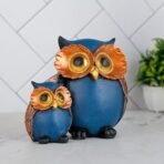 Global Grabbers Owl Statue for Good Luck Showpiece Home Decor Items for Living Room and Gifts (Blue) - Fast Shipping to USA, Canada & India - Image 4