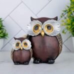 Global Grabbers Owl Statue for Good Luck Showpiece Home Decor Items for Living Room and Gifts (Maroon) - Fast Shipping to USA, Canada & India - Image 5