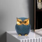 Xtore Modern Classy Lucky Owl Resin Art Figure Showpiece (Blue), 1 Piece - Fast Shipping to USA & Canada - Image 2