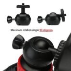 Xtore Flexi Tripod with 360? Rotation for All DSLR and Mobile Phone with Free Phone Holder Clip - (Pack of 1, Black and Red) - Fast Shipping to USA & Canada - Image 3