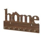 Webelkart Premium Home Keys Wooden Key Holder (29 cm x 13.5 cm x 0.4 cm, Wood) 7 Hook - Decorative Items for Home Decor (Brown) - Fast Shipping to USA & Canada - Image 3