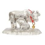 JaipurCrafts Aluminium Kamdhenu Cow and Calf Showpiece for Home Decor, Small, Multicolour, 1 Piece - Fast Shipping to USA & Canada - Image 4