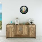 Xtore Radhe Krishna Modern Elegant Minimal Wall Clock | Ergonomic Design | Beautiful Round Dial | for Home, Office - Black - Fast Shipping to USA & Canada - Image 2