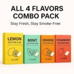 Nicotine Gum Combo Pack ? All 4 Flavors (Lemon, Mint, Orange & Strawberry) | 40 Gums Total | Quit Smoking Aid | Stay Fresh, Stay Smoke-Free | Sugar-Free Nicotine - Fast Shipping to USA & Canada - Image 2