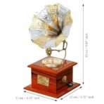 JaipurCrafts Premium Sparkle Square Gramophone Showpiece - 23 cm (Brass, Brown, Gold) (Black, Gold) (Multicolor), Decorative Items for Home Decor - Fast Shipping to USA & Canada - Image 4