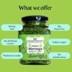 Indiana Organic Moringa Whole Leaves Dry Leaf, Dried Drumstick Tree Leaves, Natural Super-Food ? For Making Herbal Tea, Smoothies, Soups - 35 Gram (Pack of 3) - Fast Shipping to USA & Canada - Image 3