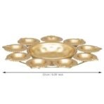 Webelkart Diya Shape Flower Decorative Urli Bowl for Home Decor Bowl for Floating Flowers and Tea Light Candles Home,Office and Table Decor| Diwali Decoration Items (Gold Polish) - Fast Shipping to USA & Canada - Image 3