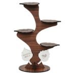 Webelkart Premium Set of 4 Decorative Adorable Buddha Monk Figurines with Wooden Stand for Peaceful Home Decor & Office Decor, Special Gifting, Handcrafted Baby Monk with Tree (Brown) - Fast Shipping to USA & Canada - Image 5